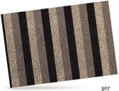 Outdoor deurmat Inuci, met "Eco" pvc vrije rugzijde, kleur "Beige Striped", 100 cm x 60 cm.