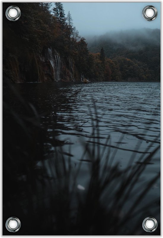 Tuinposter –Meer tegen de Nacht– 100x150cm Foto op Tuinposter (wanddecoratie voor buiten en binnen)