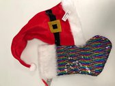 Set van 2 - kerstmuts en kerstsok