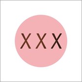 XXX etiketten - roze (doos van 500 stuks)