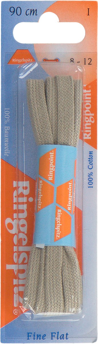 Ringpoint 60 - Platte moderne schoenveter - 100% katoen - 90cm - kleur naturel