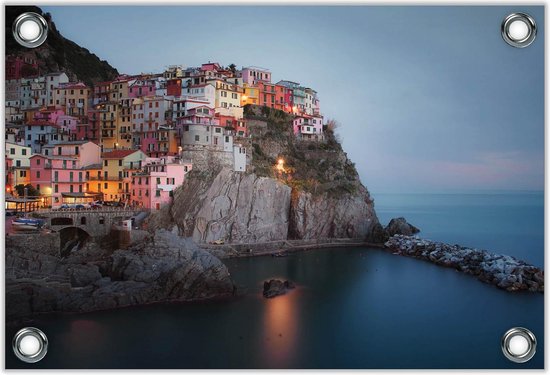 Tuinposter –Nationaal Park Cinque Terre - Italië – 40x30 Foto op Tuinposter (wanddecoratie voor buiten en binnen)