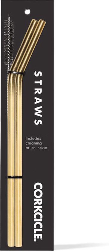 Corkcicle Gold Tumbler Straw (2 pack w cleaner) - Corkcicle