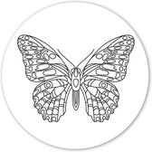 Wooncirkel - Vlinder - wit (⌀ 40cm)