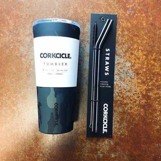 Gunmetal Corkcicle Tumbler Straw 2-Pack