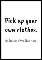 Poster House Elves - 50x70cm - badkamer posters -  250g Fotopapier