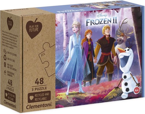 Clementoni Play for Future Puzzel Disney Frozen, 3x48st. Clementoni Play for Future Puzzel Disney Frozen, 3x48st.