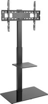 Meuble TV - Meuble TV - Meuble TV - orientable - réglable en hauteur de 134 cm à 146 cm - noir