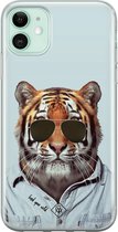 iPhone 11 hoesje siliconen - Tijger wild | Apple iPhone 11 case | TPU backcover transparant