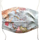 3x Mondkapje Atlas stof wasbaar 2 laags. Elastiek gemakkelijk op maat te maken. NIET Medisch