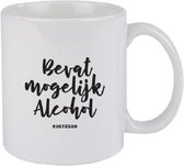 Bevat mogelijk alcohol Rustaagh mok - kop - beker - koffie/thee - hoogglans wit- 295 ml - grappig - herkenbaar