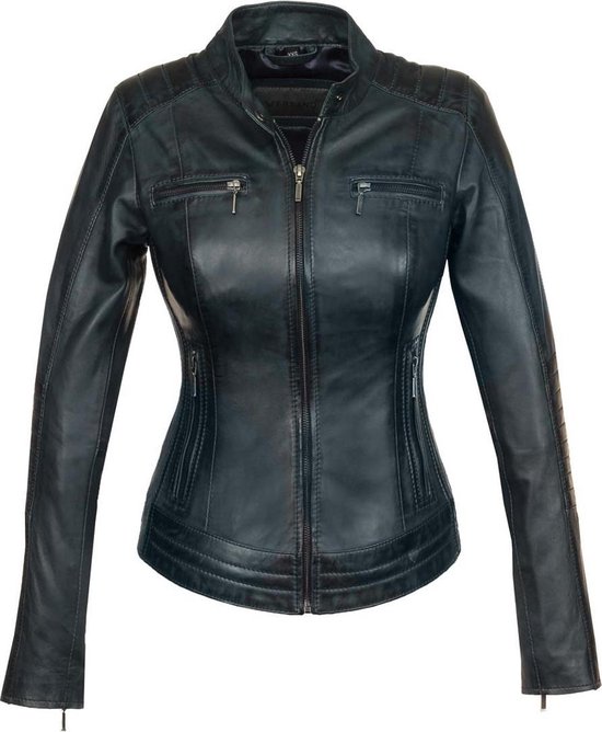 Versano Mesa Leather Dames Biker Jacket Dames Manteau 3XL