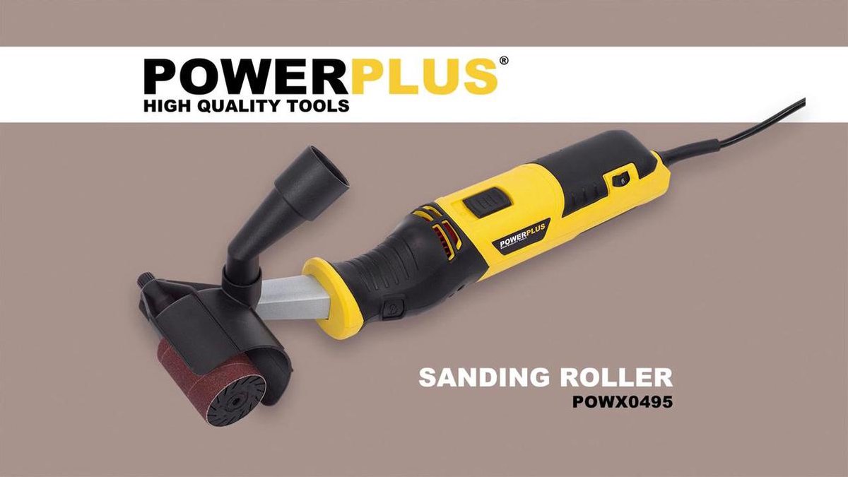 POWERPLUS POWX0495 Exzenterschleifer – 300 Watt, Inklusive Zubehör-Koffer