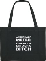 Rustaagh shopping bag - shopper - tas - boodschappentas - zwart - tekst - bedrukt