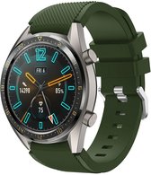 Geschikt voor Huawei Watch GT silicone band - legergroen - 46mm