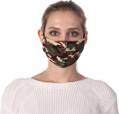 Mondkapje + twee filters - 5-laags - wasbaar – herbruikbaar - fashionable - fashion masker - leger print - verstelbaar - mondkapje met print - mondmasker - face mask - gezichtsmasker – gezich