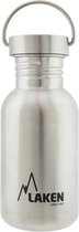 RVS fles 500ml Basic Steel Bottle - Stainless steel screw cap, Laken