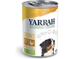 12x Yarrah Bio Hondenvoer Chunks Kip 405 gr
