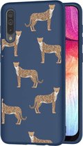 iMoshion Hoesje Geschikt voor Samsung Galaxy A30s / A50 Hoesje Siliconen - iMoshion Design hoesje - Blauw / Meerkleurig / Leopard Animal