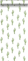 ESTAhome behangpapier kleine woestijn cactussen tropisch junglegroen