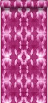 ESTAhome behang tie-dye shibori motief intens fuchsia roze - 148684