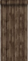 ESTAhome behangpapier sloophout donkerbruin - 138813 - 53 cm x 10.05 m