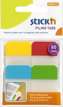 Stick'n Bladwijzer - index tabs - 38x25mm, 4 kleuren, 80 sticky tabs