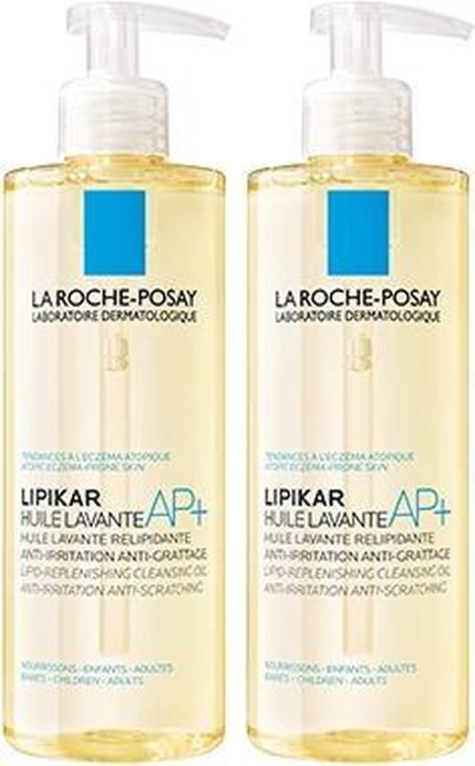 La Roche-Posay Lipikar Wasolie AP+ - Douchemiddel - voor een droge, eczeem, gevoelige huid- 2X400ml