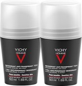 Vichy Homme Vichy Vichy Deodorant roller 72 uur - Deodorant - 2 x 50ml