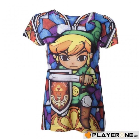 Sous licence officielle - Nintendo - T-shirt Zelda Sublimation pour femme - Femme - L