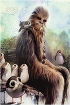 STAR WARS - Poster 61X91 - Chewbacca & Porgs