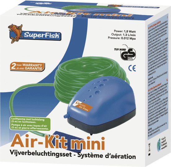 strijd stikstof dosis Superfish Air Kit Mini - Aquarium & Vijver - Beluchting - Met luchtsteen en  5 m luchtslang | bol.com