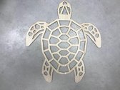Muur- wanddecoratie  schildpad M / maat 60 / geometrisch / cadeau / verjaardag / vaderdag / moederdag