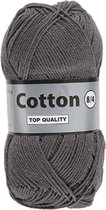 Lammy yarns Cotton eight 8/4 dun katoen garen - grijs (002) - naald 2,5 a 3mm - 5 bollen van 50 gram - heerlijk voor een zomers project