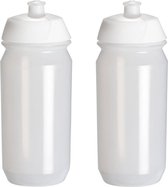 2 x Tacx Shiva Bidon - 500 ml - Transparant - Drinkbus