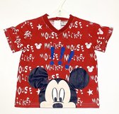 Disney Mickey Mouse t-shirt - !!! - rood - maat 68 (6 maanden)
