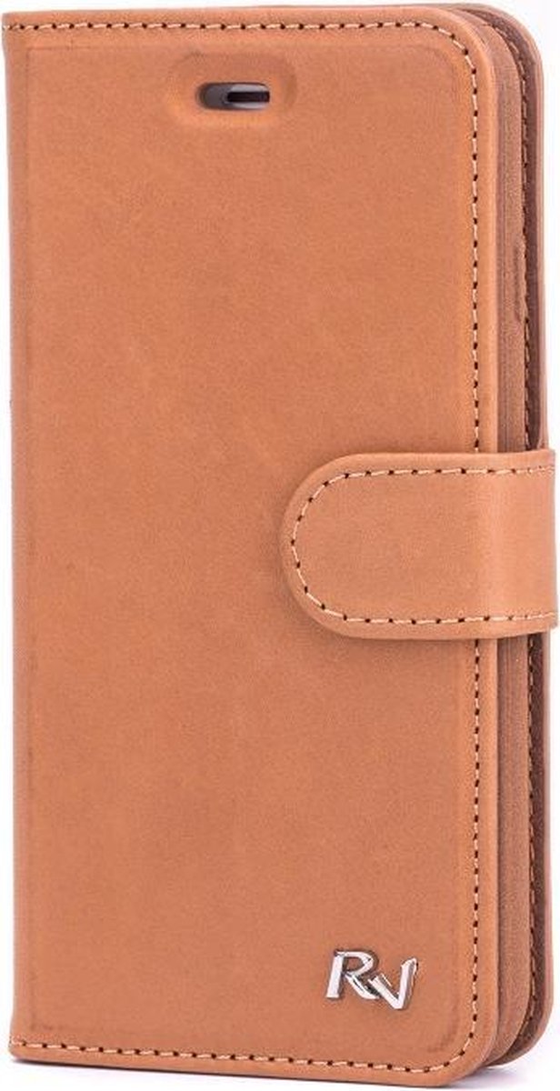 Rico Vitello Leren Book Case Geschikt voor Samsung Galaxy S6 edge Lichtbruin