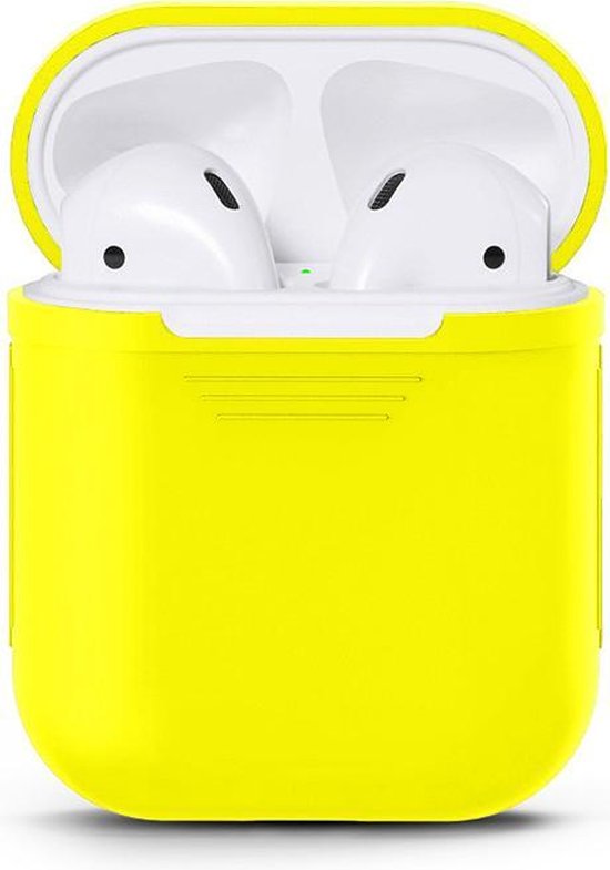 Teddo - Koptelefoon case - Airpods Silicone Case Cover Hoesje geschikt voor Apple Airpods 1 / 2 - Geel
