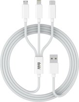Durata DR-U31 3in1 Lightning / Type C / Micro-USB kabel / Oplaadkabel / Oplaad Kabel Geschikt voor: Apple iPhone / Samsung / Sony / Huawei / Motorola / Wiko / LG / HTC / Honor / Alcatel
