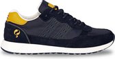 Q1905-Quick Heren Sneaker Voorschoten - Donkerblauw/Geel