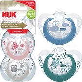 NUK Genius kleur siliconen maat 3 (18 - 36) Meisjes Licht Grijs & Rose