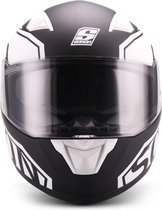 SOXON ST-1001 Race integraal helm, motorhelm, scooterhelm ECE keurmerk, Zwart Wit, XL hoofdomtrek 61-62cm
