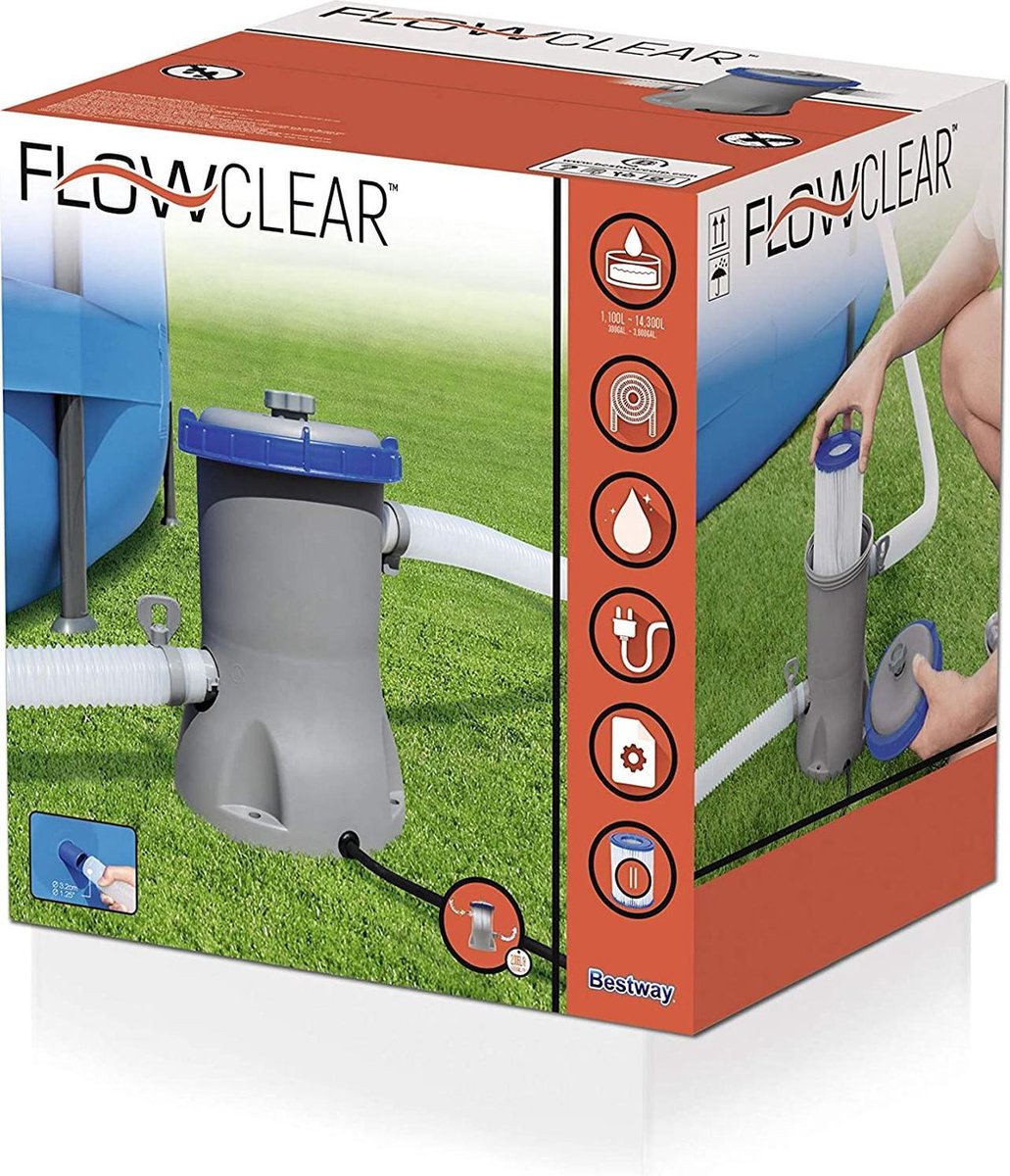 Bestway - Zwembad Filterpomp Flowclear - Incl. Filter – foto 8