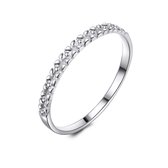 Twice As Nice Ring in zilver, 2mm, oneffen motief  52