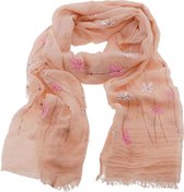 Sjaal | 70*180 cm | Roze | Synthetisch | Bloemen | Melady | MLSJ0012
