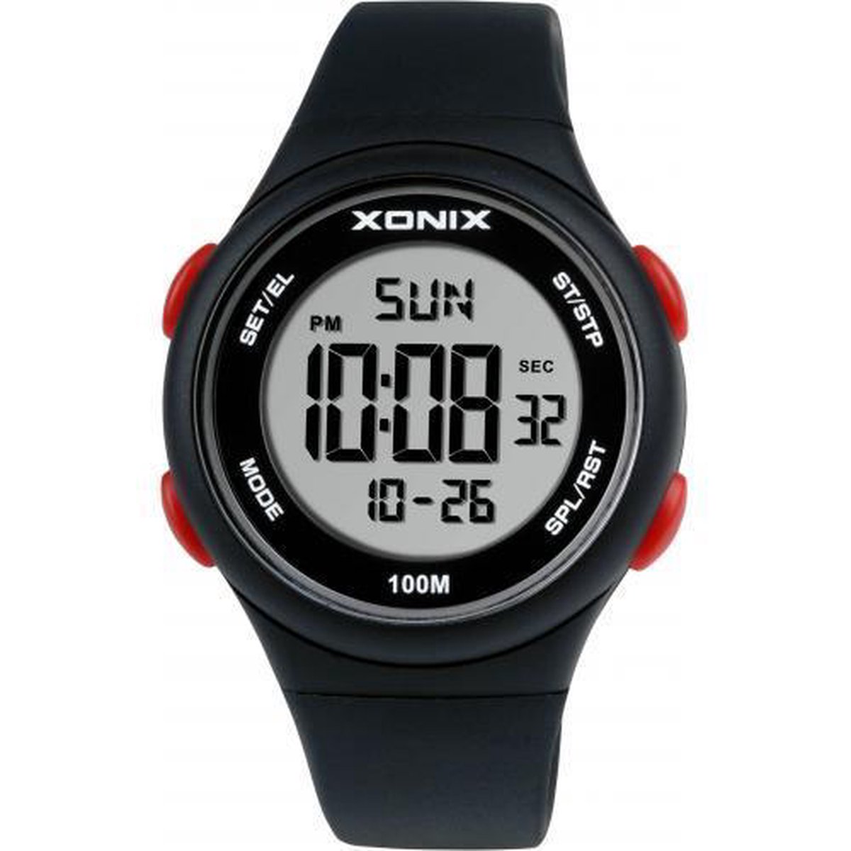 Zwart Xonix digitaal horloge waterdicht