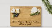Serveerplank Cheese Wine and Friends - 30x20 - Schots Eikenhout - Scottish Made