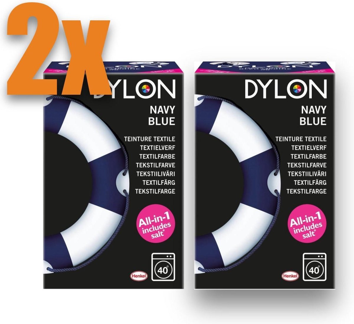 Dylon Textielverf Set - Navy Blue - 2x 350 g
