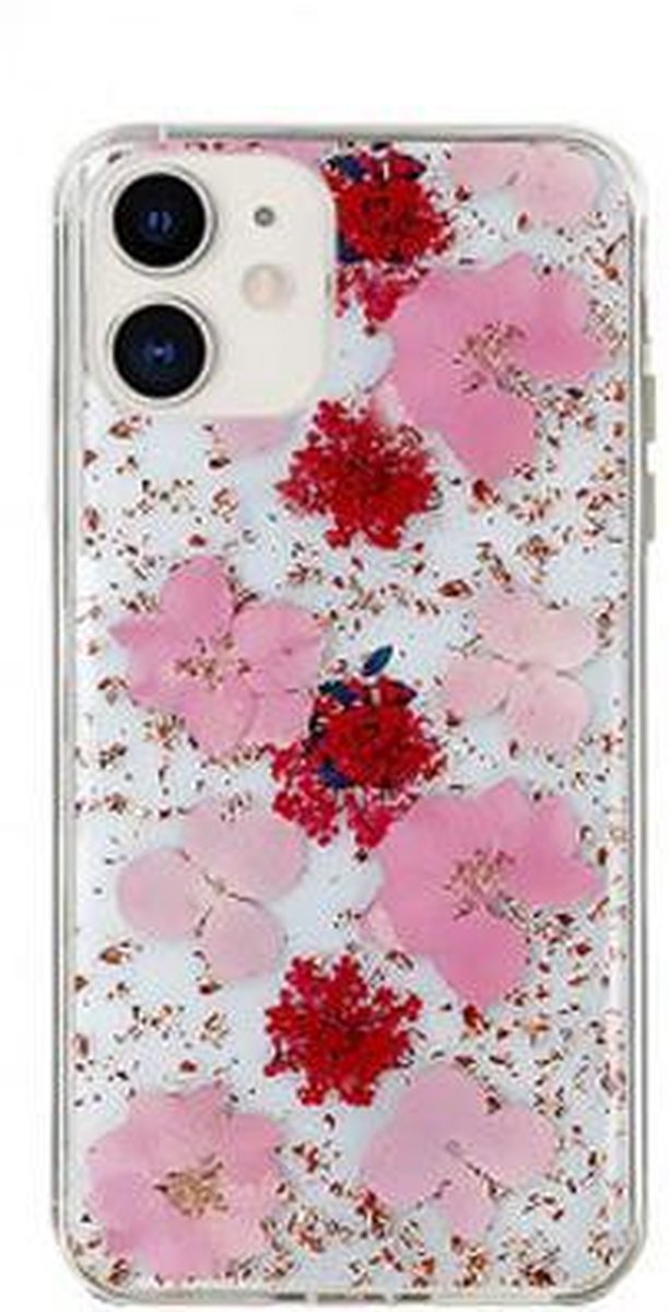 GSM-Basix Hard Backcover Case Flower Serie voor Apple iPhone 11 Roze