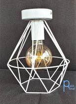 Plafondlamp – Incl. led lamp – Retro led verlichting - Plafonnieres - Wit